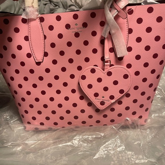 Kate Spade Arch Love Birds Small Reversible Tote Leather Multi, New Sealed, $299 - Picture 8 of 12